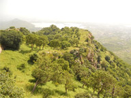 Sajjangarh fort located on Bansandra Mountain of Aravali Range.