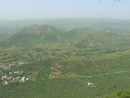 Aravali view from Sajjan Garh Palace, Udaipur.
